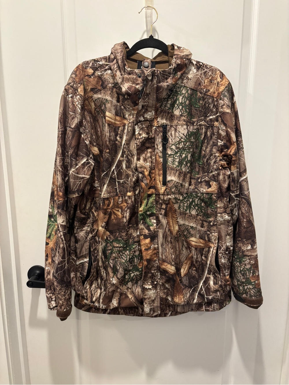 Realtree Men's Camo Hooded Puffer Jacket - Brown & Green